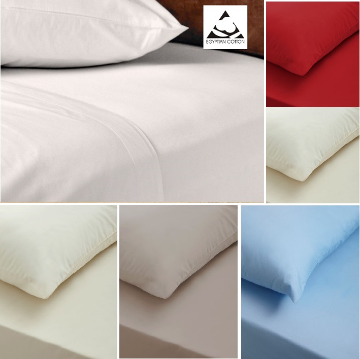 200 Thread Egyptian Cotton Bandb Hotel Home Flat Bed Sheet Payndoo Style