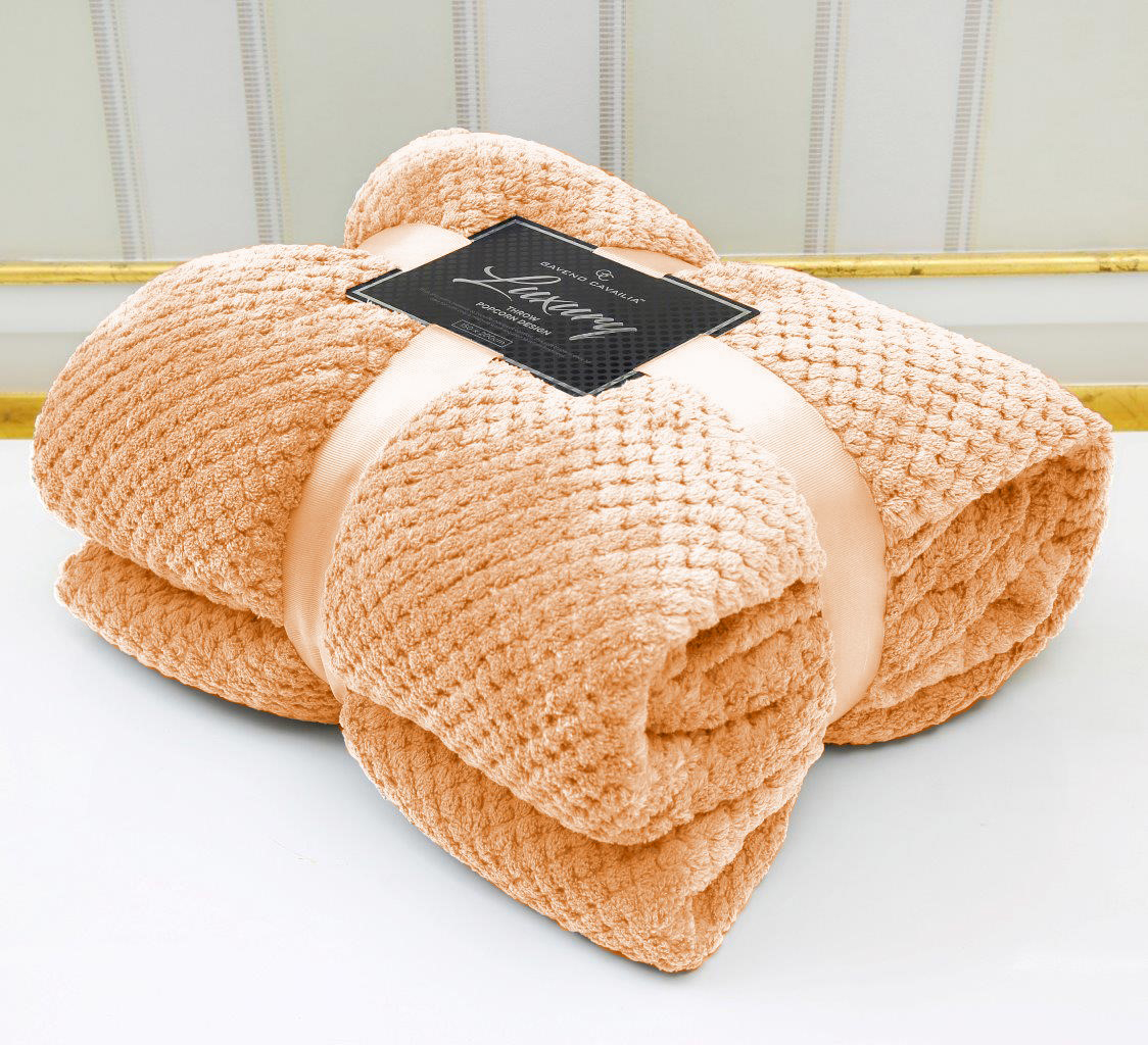 Popcorn Cosy Faux Fur Sofa Bed Throw Blanket - Double or King size - Picture 9 of 19