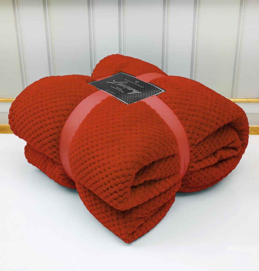 Popcorn Cosy Faux Fur Sofa Bed Throw Blanket - Double or King size - Picture 5 of 19