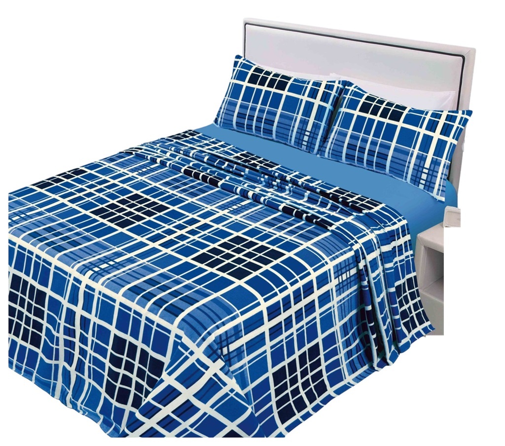 Flannelette Tartan Check Sheet Set fitted sheet flat sheet pillow cover